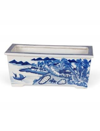 18″ Blue and White Planter
