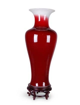 44″ Tall Oxblood Vase