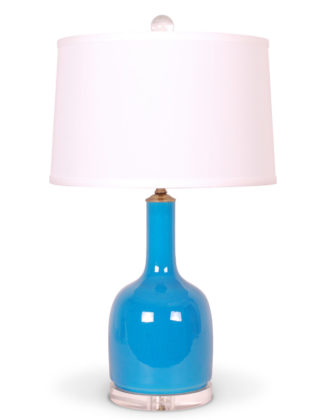 24″ Sky Blue Club Vase Lamp