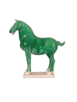 10″ Green Horse Statue
