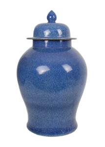 19" Mottled Blue Ginger Jar