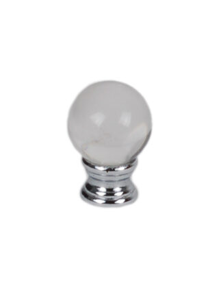 1.5″ Crystal Finial with Silver Base