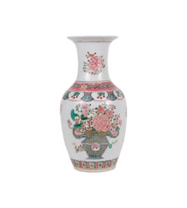 16.5" Multicolored Floral Urn Vase