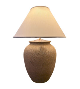 30" Vintage Natural Textured Ball Vase with Flare Shade