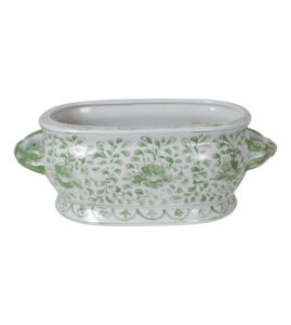 18.5" Green Floral Footbath