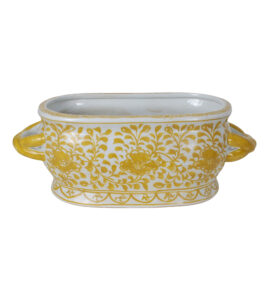 18.5" Yellow Floral Footbath