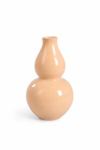 15" Peach Double Gourd Vase